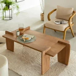 Table Basse<Made in Meubles Table basse rectangle en bois d'acacia Zola