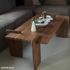 Table Basse<Made in Meubles Table basse rectangle en bois d'acacia Zola