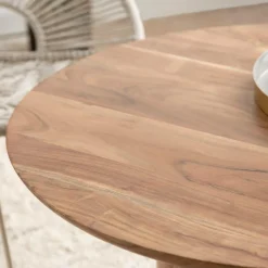 Table Basse<Made in Meubles Table basse ronde en bois d'acacia Charlou