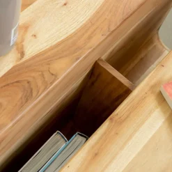 Table Basse<Made in Meubles Table basse ronde en bois d'acacia Astare