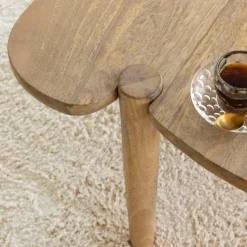 Table Basse<Made in Meubles Table basse vague en bois de manguier Zola