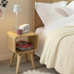 Bout De Canapé & Sellette|Chevet<Made in Meubles Table de chevet avec niche en bois de manguier Maëva