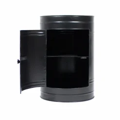 Chevet<Made in Meubles Table de chevet bidon en métal noir Meryl