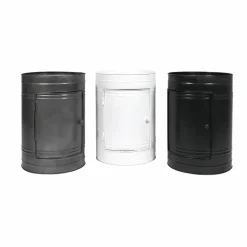 Chevet<Made in Meubles Table de chevet bidon en métal noir Meryl