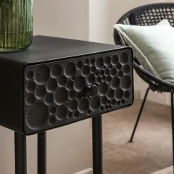 Chevet<Made in Meubles Table de chevet en bois de manguier et métal Liv