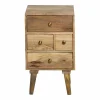Chevet<Made in Meubles Table de chevet en bois de manguier 4 tiroirs Maëva