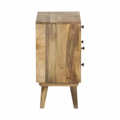Chevet<Made in Meubles Table de chevet en bois de manguier 4 tiroirs Maëva