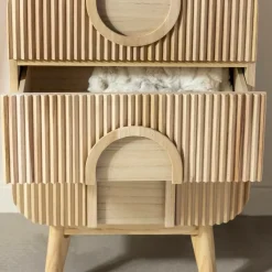 Chevet<Made in Meubles Table de chevet en bois de paulownia Nilo