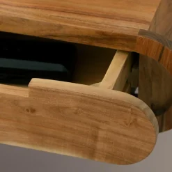 Chevet<Made in Meubles Table de chevet murale arrondie en bois d'acacia Orane