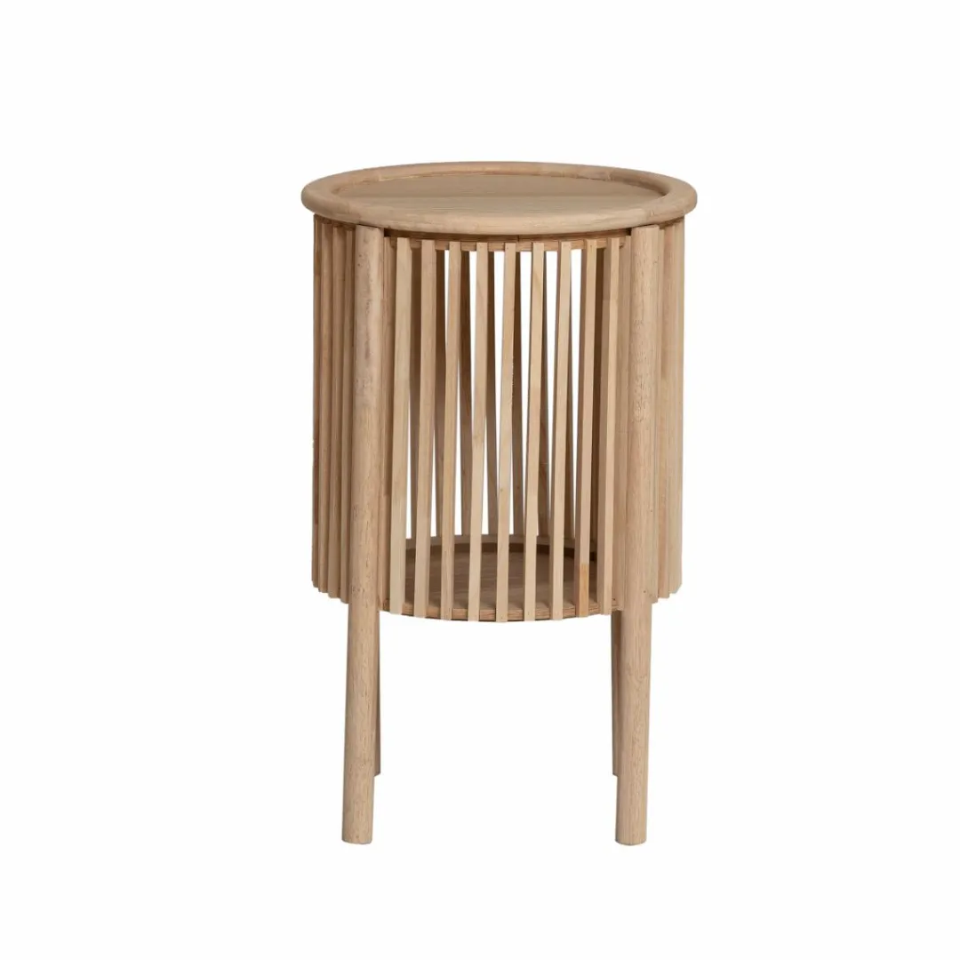 Chevet<Made in Meubles Table de chevet ronde en bois de pin Vénus