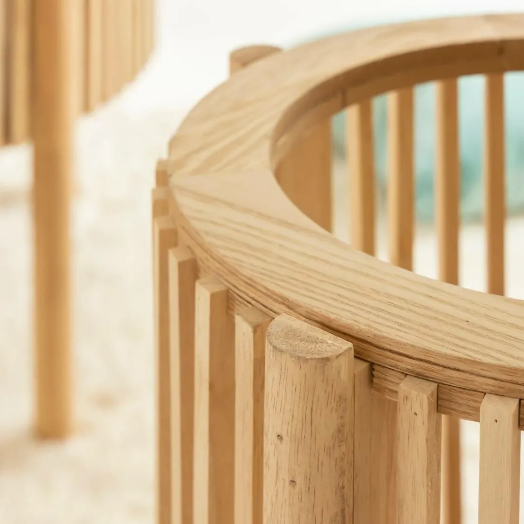 Chevet<Made in Meubles Table de chevet ronde en bois de pin Vénus