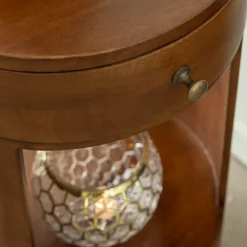 Chevet<Made in Meubles Table de chevet ronde en bois de manguier Oana