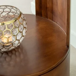 Chevet<Made in Meubles Table de chevet ronde en bois de manguier Oana