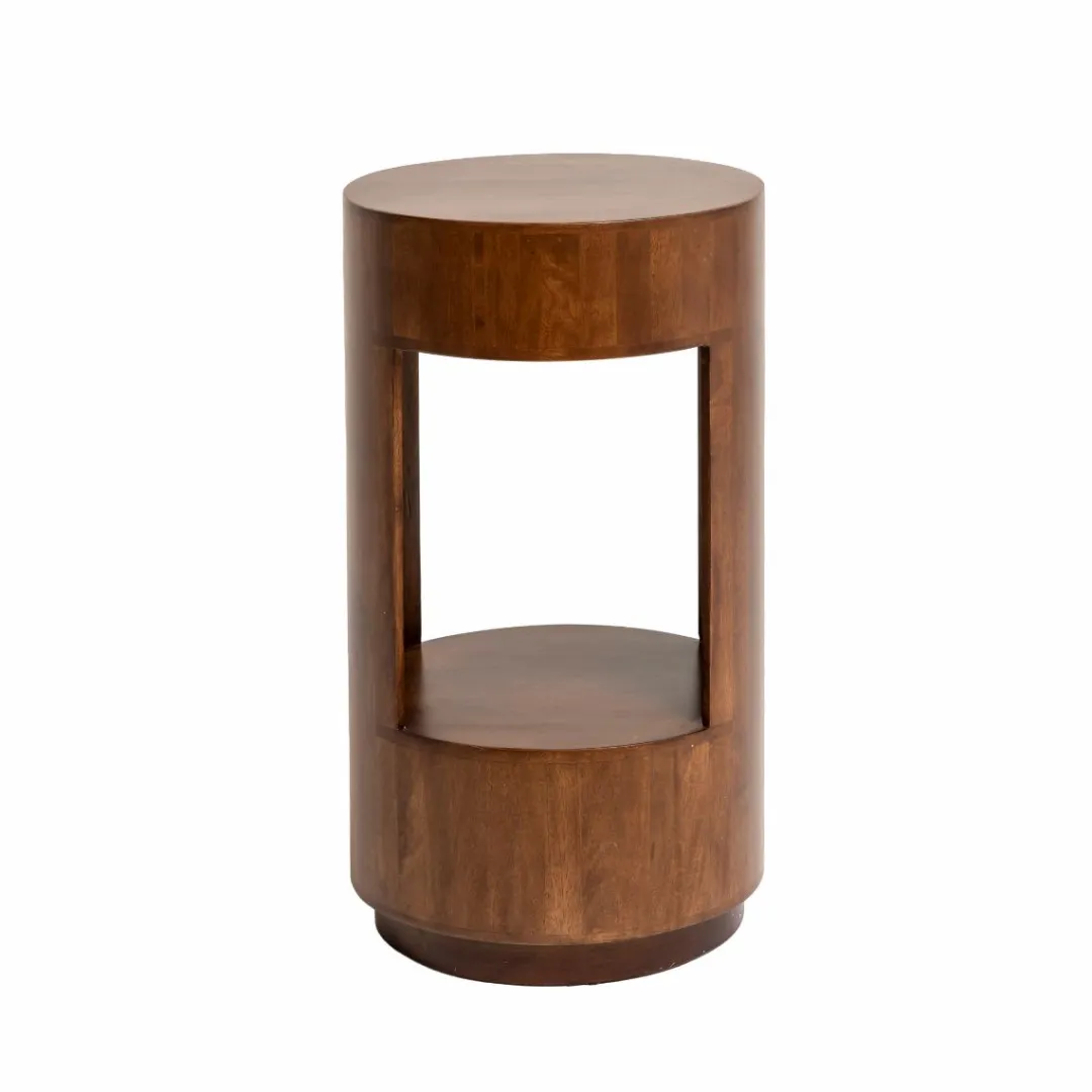 Chevet<Made in Meubles Table de chevet ronde en bois de manguier Oana