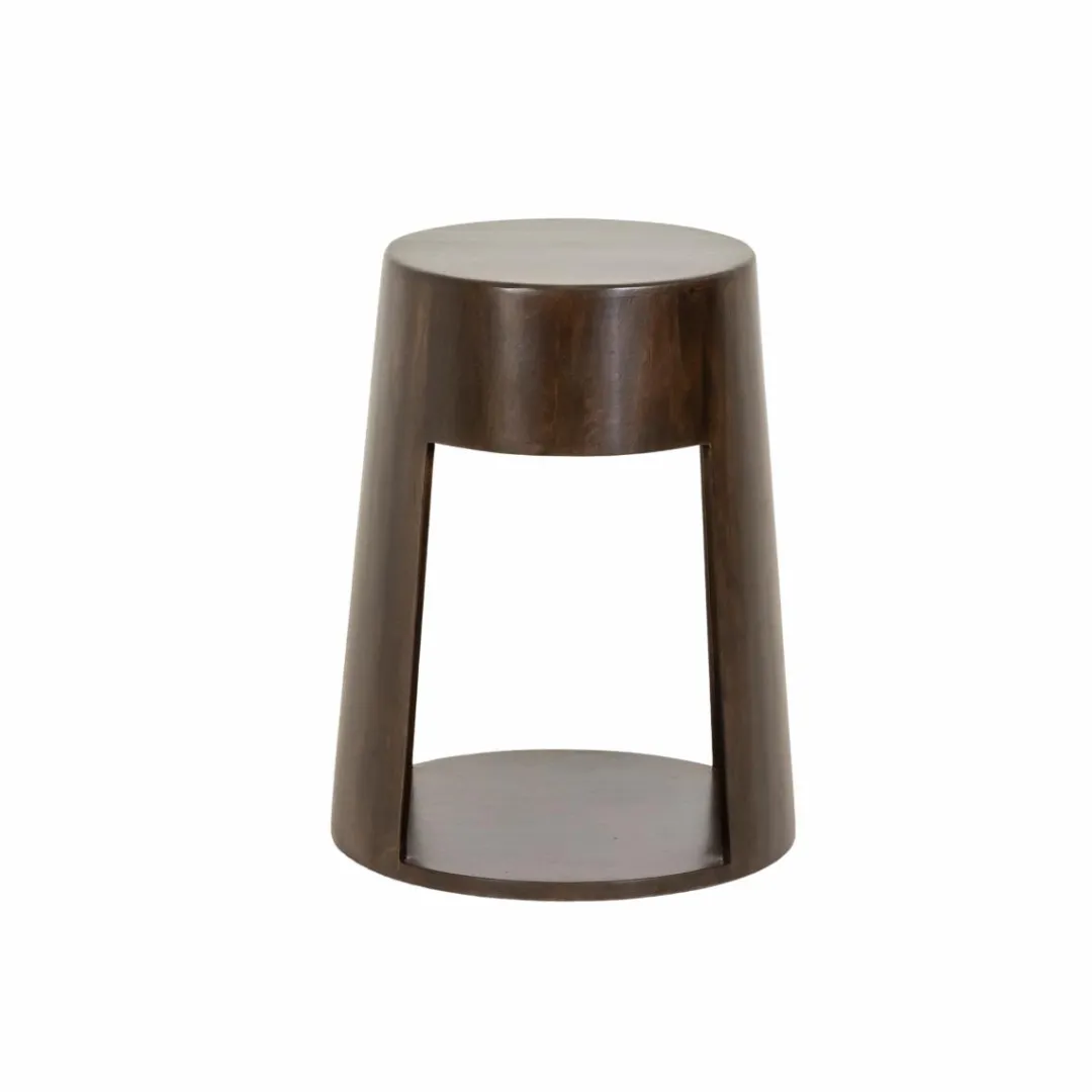 Chevet<Made in Meubles Table de chevet ronde en bois de manguier Isao