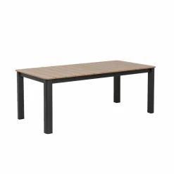 Table De Jardin<Made in Meubles Table de jardin en aluminium gris et effet bois Ayden