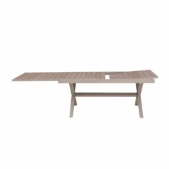 Table De Jardin<Made in Meubles Table de jardin taupe et effet bois en aluminium Ayden