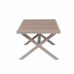 Table De Jardin<Made in Meubles Table de jardin taupe et effet bois en aluminium Ayden