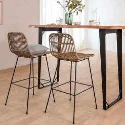 Table À Manger<Made in Meubles Table haute en bois d'acacia Tree