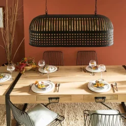 Table À Manger<Made in Meubles Table à manger avec allonges en bois de manguier New-York