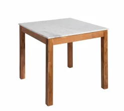 Table À Manger<Made in Meubles Table à manger carrée en bois d'acacia et marbre Arthuro