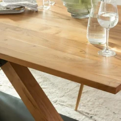 Table À Manger<Made in Meubles Table à manger en bois d'acacia et métal Coco