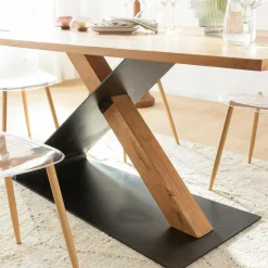 Table À Manger<Made in Meubles Table à manger en bois d'acacia et métal Coco