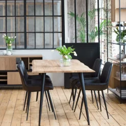 Table À Manger<Made in Meubles Table à manger en bois d'acacia pieds compas Tree