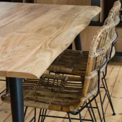 Table À Manger<Made in Meubles Table à manger en bois d'acacia pieds compas Tree