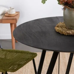 Table À Manger<Made in Meubles Table à manger en bois de manguier et métal Rosie