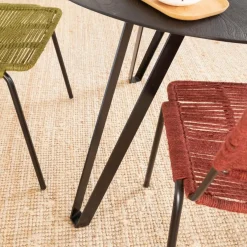 Table À Manger<Made in Meubles Table à manger en bois de manguier et métal Rosie