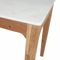 Table À Manger<Made in Meubles Table à manger en bois de manguier et marbre Arthuro