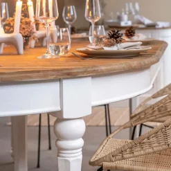 Table À Manger<Made in Meubles Table à manger en bois recyclé avec allonges Garance