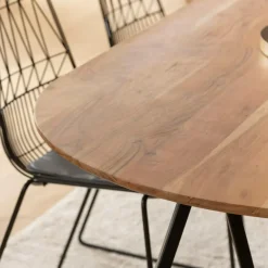 Table À Manger<Made in Meubles Table à manger ovale en bois d'acacia Ivan