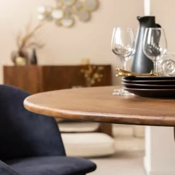 Table À Manger<Made in Meubles Table à manger ronde en bois de manguier Zola
