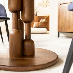 Table À Manger<Made in Meubles Table à manger ronde en bois de manguier Zola