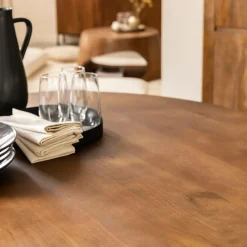 Table À Manger<Made in Meubles Table à manger ronde en bois de manguier Zola