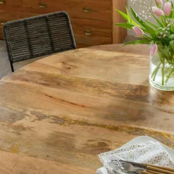 Table À Manger<Made in Meubles Table à manger ronde en bois de manguier Gloria