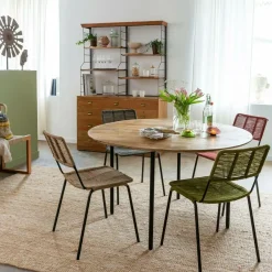 Table À Manger<Made in Meubles Table à manger ronde en bois de manguier Gloria