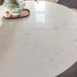 Table À Manger<Made in Meubles Table à manger ronde en marbre Servane