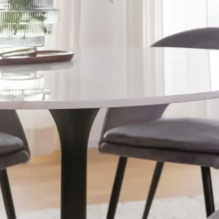 Table À Manger<Made in Meubles Table à manger ronde en marbre Servane