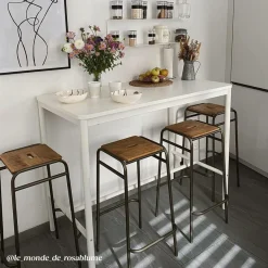 Tabouret De Bar<Made in Meubles Tabouret de bar écolier bois et métal 77cm Marcus