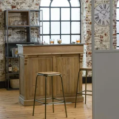 Tabouret De Bar<Made in Meubles Tabouret de bar écolier métal et bois 69 cm Marcus