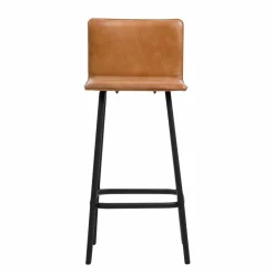 Tabouret De Bar<Made in Meubles Tabouret de bar en cuir marron Louise (lot de 2)