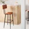 Tabouret De Bar<Made in Meubles Tabouret de bar en cuir marron Carl