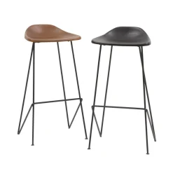 Tabouret De Bar<Made in Meubles Tabouret de bar en cuir noir Archi