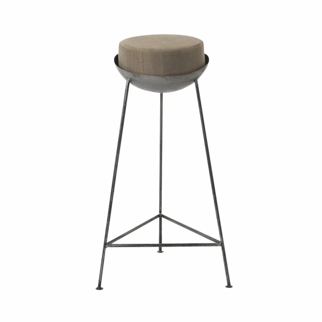 Tabouret De Bar<Made in Meubles Tabouret de bar en métal 1 place Grey