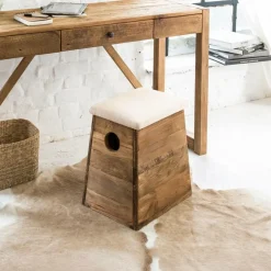 Tabouret<Made in Meubles Tabouret en bois recyclé Blaise