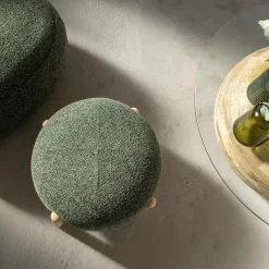 Tabouret<Made in Meubles Tabouret en tissu bouclette Nério