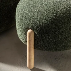 Tabouret<Made in Meubles Tabouret en tissu bouclette Nério